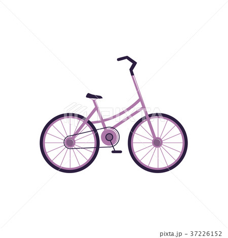 Side view cartoon style touristic bike, bicycle Side view cartoon style touristic bike, bicycle 37226152