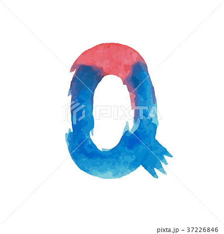 Colorful watercolor aquarelle font type 37226846