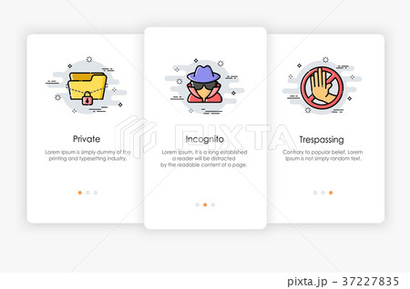 Onboarding screens design in security concept. Onboarding screens design in security concept. 37227835