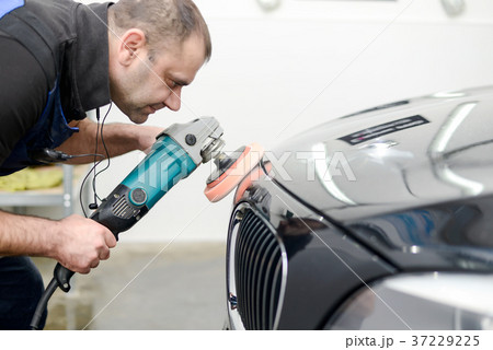 Polished black car 37229225