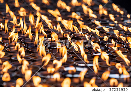 Burning ritual candles in nepali temple. Kathmandu Burning ritual candles in nepali temple. Kathmandu 37231930