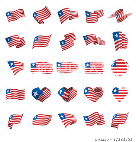 Liberia flag, vector illustration 37233552