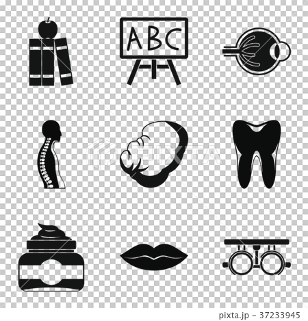 Figure icons set, simple style Figure icons set, simple style 37233945