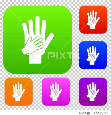 Parent and child hands together set collection Parent and child hands together set collection 37233948