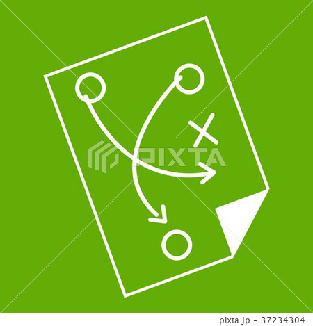 Soccer strategy icon green 37234304
