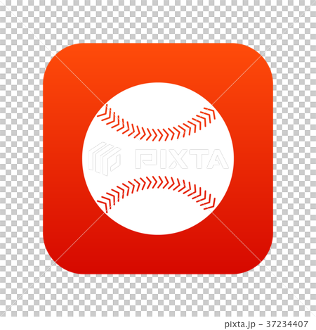 Baseball icon digital red Baseball icon digital red 37234407