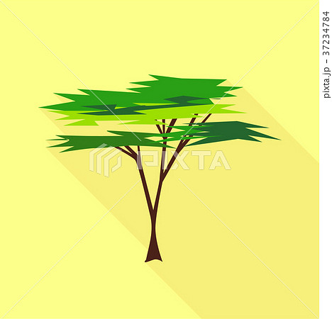 Savanna tree icon, flat style 37234784