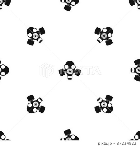 Black gas mask pattern seamless black Black gas mask pattern seamless black 37234922