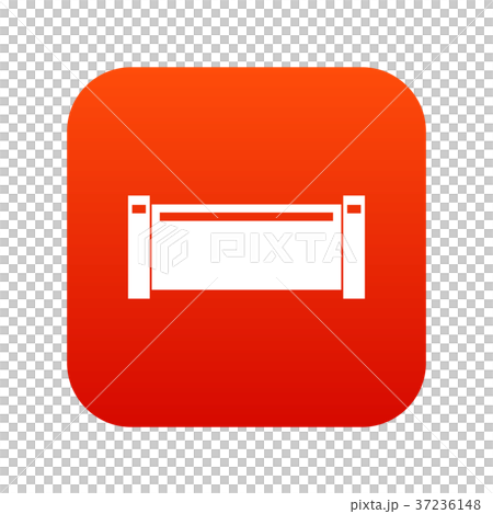 Pipe piece icon digital red 37236148