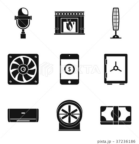 Cooler icons set, simple styleのイラスト素材 [37236186] - PIXTA