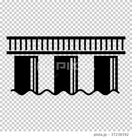 Urban bridge icon, simple black style Urban bridge icon, simple black style 37236592