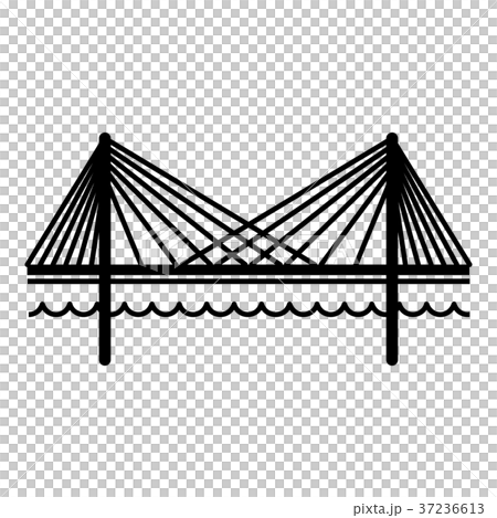 Bridge icon, simple black style 37236613