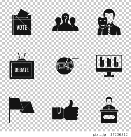 Consulting icons set, simple style Consulting icons set, simple style 37236812