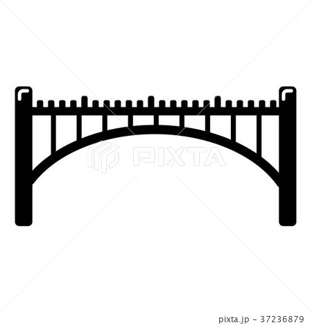 Road arch bridge icon, simple black style Road arch bridge icon, simple black style 37236879