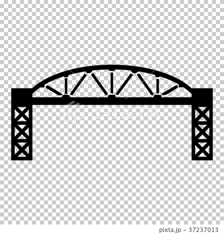 Metal bridge icon, simple black style 37237013