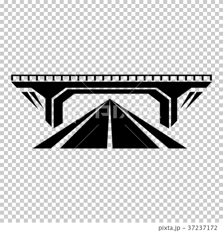 Concrete bridge icon, simple black style 37237172