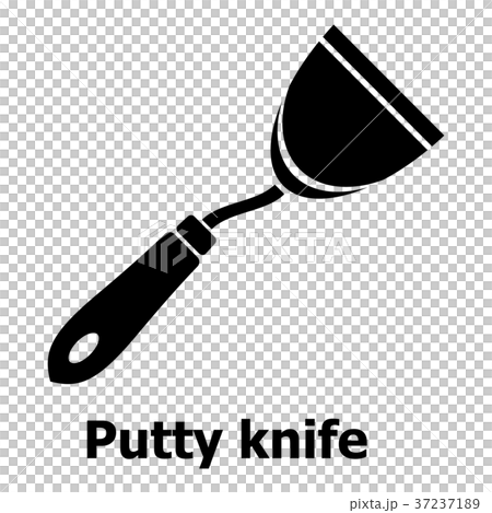 Putty knife icon, simple black style Putty knife icon, simple black style 37237189