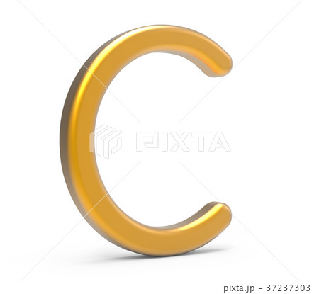 3D render metallic alphabet C 3D render metallic alphabet C 37237303