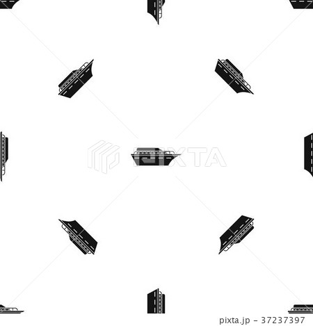 Powerboat pattern seamless black Powerboat pattern seamless black 37237397