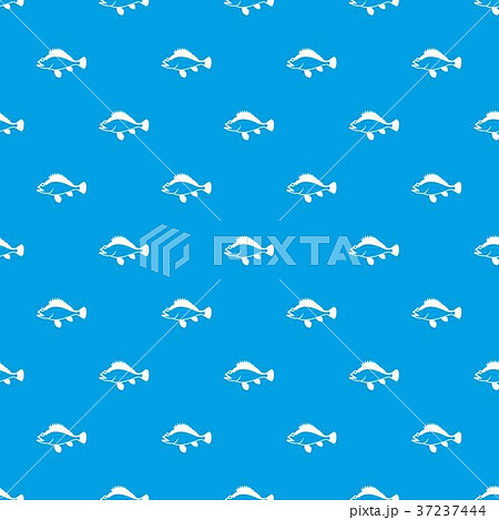 Rose fish, Sebastes norvegicus pattern seamless blue 37237444