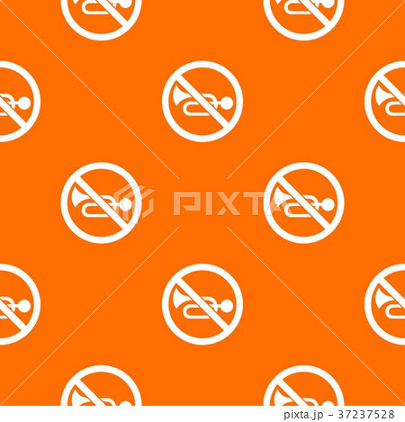 No horn traffic sign pattern seamless 37237528