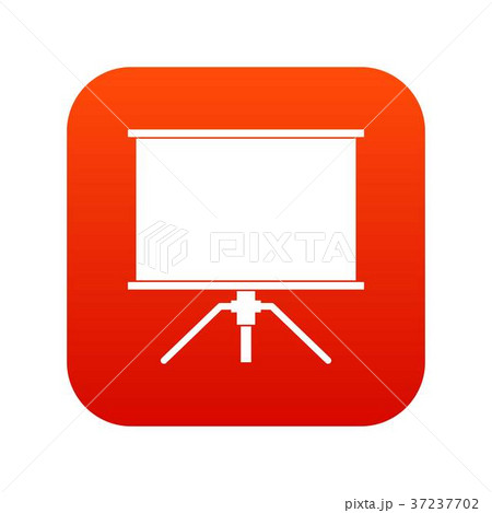 Blank projection screen icon digital red 37237702