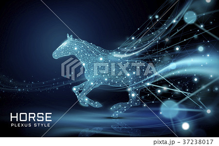 Bolting horse in plexus style 37238017