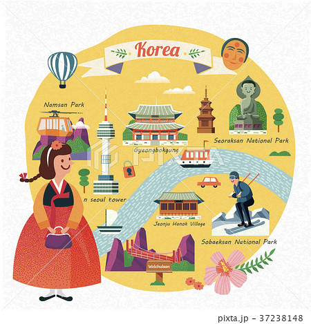 Korea travel illustration Korea travel illustration 37238148