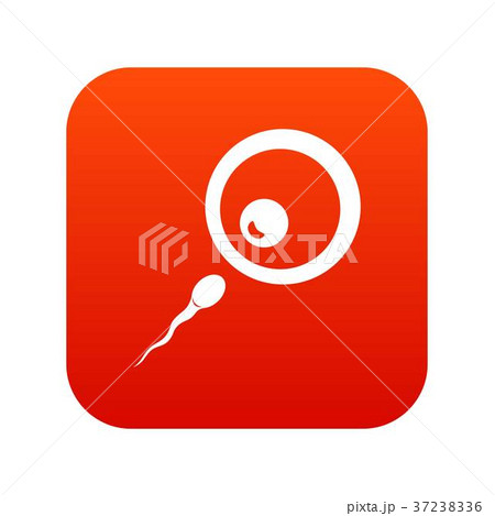 Donor sperm icon digital red 37238336