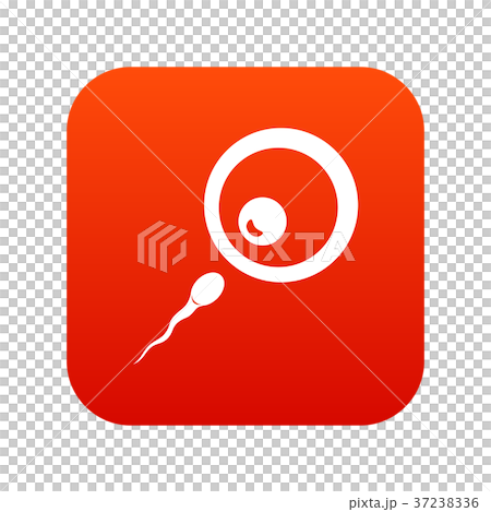 Donor sperm icon digital red 37238336