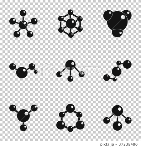 Chemical connection icons set, simple style 37238490