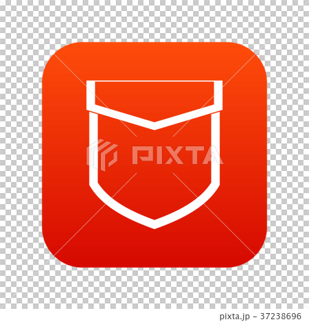 Pocket with valve icon digital red - Stock Illustration [37238696] - PIXTA