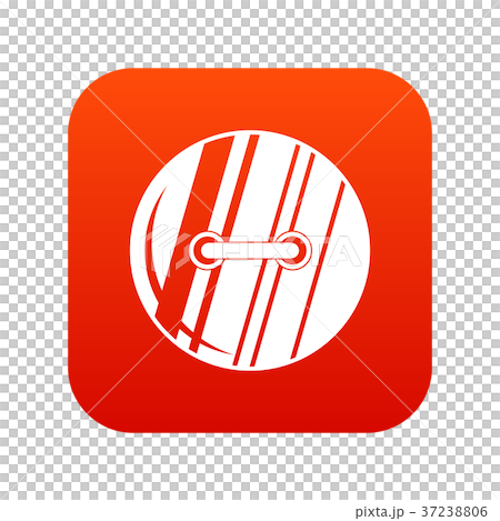 Round sewn button icon digital red - Stock Illustration [37238806] - PIXTA