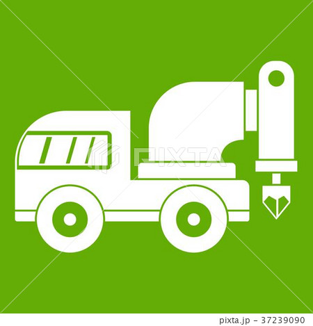 Drilling machine icon green 37239090