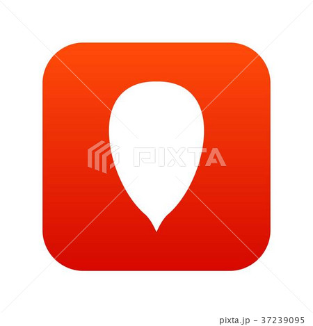 Apricot seed icon digital red 37239095
