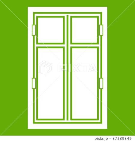 Wooden window icon green Wooden window icon green 37239349