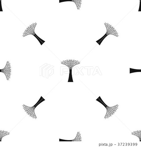 Singapore Supertree at the Gardens By The Bay pattern seamless black 37239399