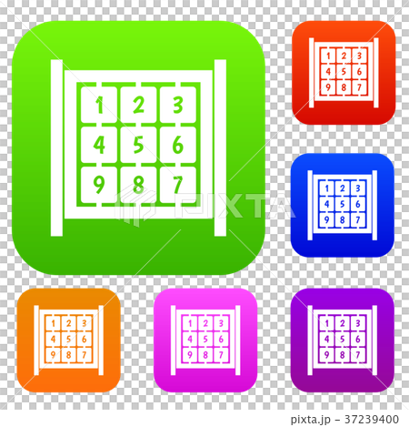 Cubes with numbers on playground set collection 37239400