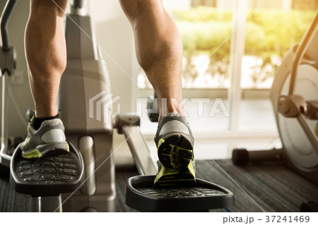 The legs of a workout in the gym 37241469