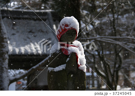 雪に煙る中尊寺　地蔵 37245045