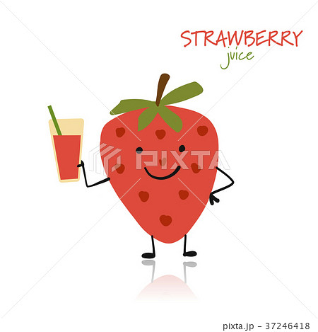 Strawberry, cute character for your design 37246418