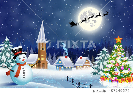 snowy village landscape snowy village landscape 37246574