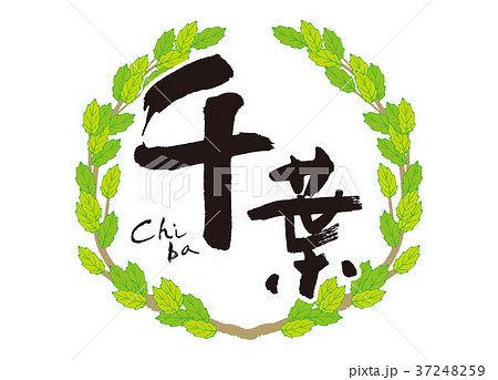 千葉　筆文字　青葉　フレーム 37248259