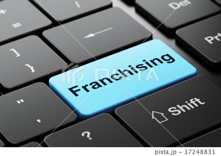 Business concept: Franchising on computer keyboard 37248831