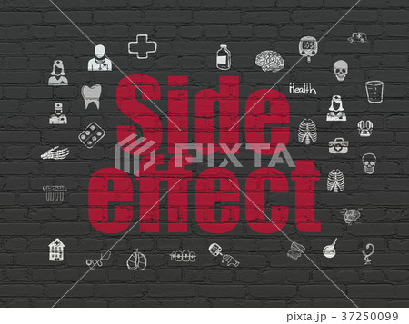 Medicine concept: Side Effect on wall backgroundのイラスト素材 [37250099] - PIXTA