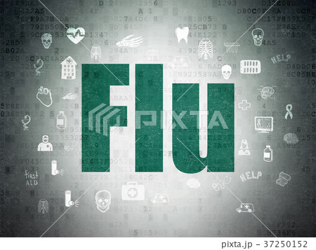 Healthcare concept: Flu on Digital Data Paper 37250152