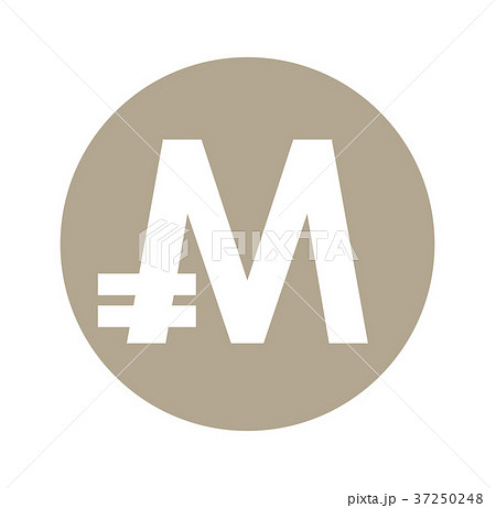 仮想通貨ロゴアイコン アルトコイン モナコイン Monacoin Mona のイラスト素材