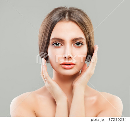 Perfect Female Face. Young Healthy Woman Perfect Female Face. Young Healthy Woman 37250254