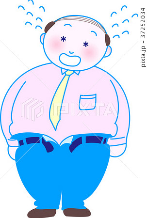 メタボの男性のイラスト素材