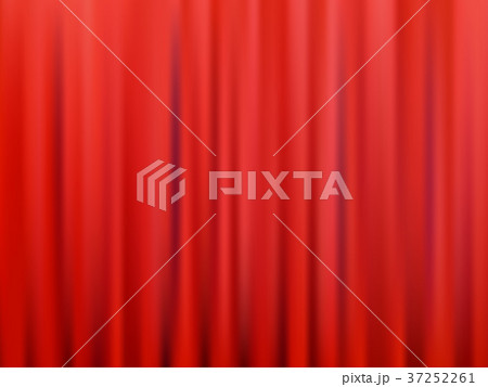 Red closed theater curtain. Abstract vector 37252261
